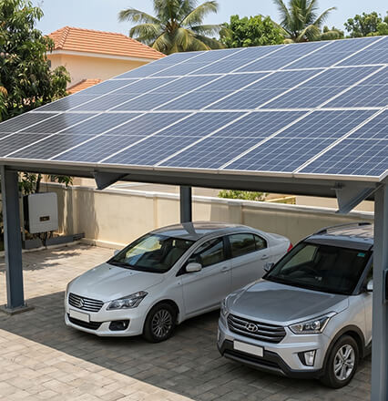 Car Shed Solar Structure