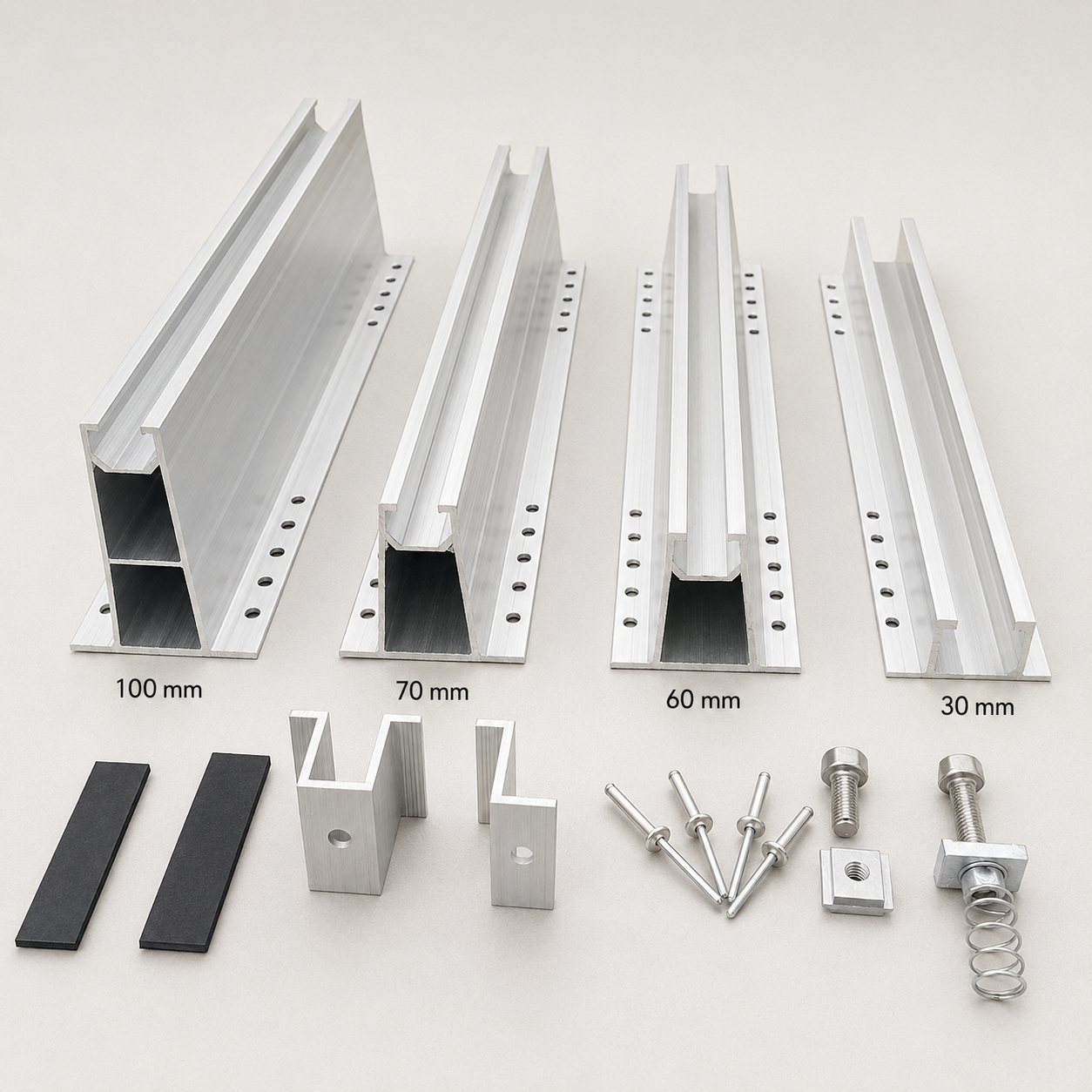 All types of Aluminium Rail